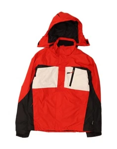 CRIVIT Mens Hooded Windbreaker Jacket UK 40 Large Red Colourblock CX01 - Picture 1 of 3
