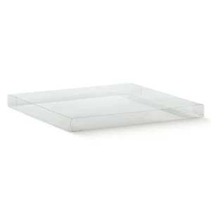 10X TRASPARENTE 25.5x20.5x2 cm Scatola astuccio per BOMBONIERA in PVC 18CW - Foto 1 di 1