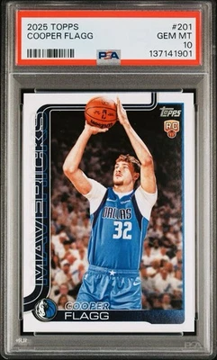 2025 Topps Cooper Flagg дебютант No201 PSA 10 🔥 - Изображение 1 из 2