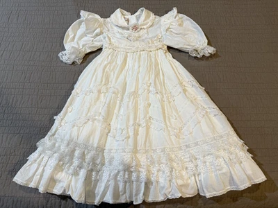 Vestido Para Niña De Colección RITA GUACAMAW Blanco Floral y Encaje Ocasión Especial Talla 6 Foto 1 de 4