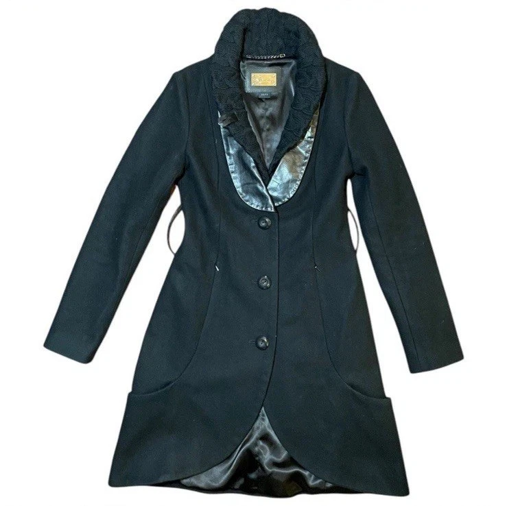 Casaco feminino Mackage lã cashmere mescla preto tamanho XS - Imagem 1 de 4