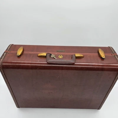 Vintage Samsonite Shwayder Bros 1950's Luggage 21” Brown Suitcase #4932 - Image 1 of 4