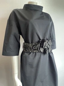 DOLCE & GABBANA Statement Belt Black Crystal Embellished Snap Closure IT 42 UK S - Picture 1 of 19