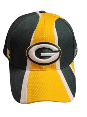 Chapéu Green Bay Packers Reebok equipamento NFL masculino ajustável verde amarelo - Imagem 1 de 4