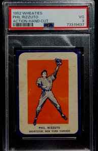 1952 Wheaties Phil Rizzuto Action Baseball Card PSA 3 New York Yankees MLB HOF - Picture 1 of 2