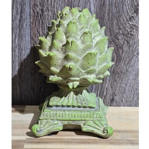 Decorative Artichoke Statue Green Faux Topiary Figurine Sculpture - Picture 1 of 8