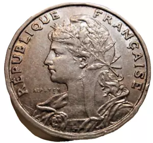1904 XF-AU FRANCE 25 Centimes Coin Republique Francaise KM#856 22-sided - Picture 1 of 2