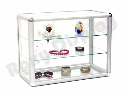 Glass Countertop Display Case Store Fixture Showcase with front lock #SC-KDTOP - Image 1 of 3