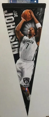 Joe Johnson Premium Felt Pennant Flag Brooklyn Nets, NBA Basketball #7 Brand New Cover