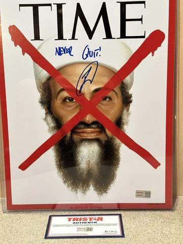 2011 Robert O’Neill Signed Osama Bin Laden TIME Magazine Cover 11 X 14 Tristar Cover