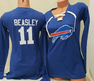 20117 Mujer Damas CAMISETA DE FÚTBOL BUFFALO BILLS COLE BEASLEY ""Cordones"" - Imagen 1 de 1