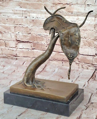 Abstract Modern Art Melting Clock Bronze Sculpture by Salvador Dali Bronze - Image 1 of 4