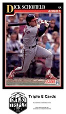 1991 Score #776 Dick Schofield California Angels ~A3P