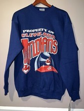 VINTAGE DEADSTOCK 1995 CLEVELAND INDIANS GUARDIANS CREWNECK SWEATSHIRT large