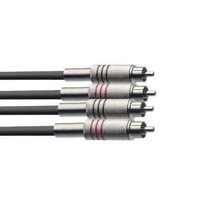 Stagg Twin Cinch Stecker auf Twin Cinch Stecker Kabel - 2 Meter