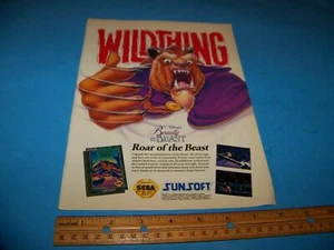 Video Game Ad Vintage 1993  Disney's Beauty And The Beast for Sega Genesis  - Picture 1 of 2