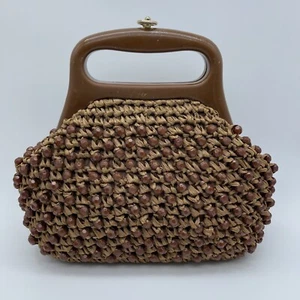 Vintage Crochet Purse, 60s/70s, Boho Hippie, Beaded Purse - Picture 1 of 5