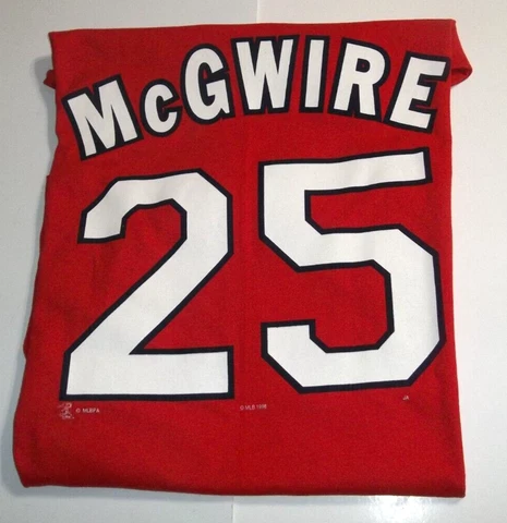 Vintage Mark McGwire 1998 St. Louis Cardinals Jersey #25 T-Shirt, Size Large Cover