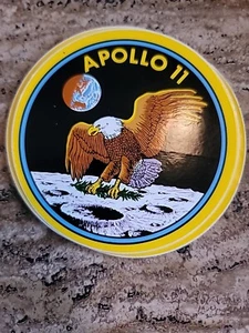 Adesivo 4 Qty.Vintage NASA Apollo 11 Sbarco Luna Missione Spaziale Lunare Originale - Foto 1 di 1