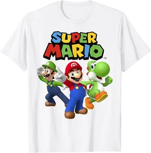 Super Mario Luigi Mario And Yoshi Group Shot T-Shirt - Picture 1 of 4