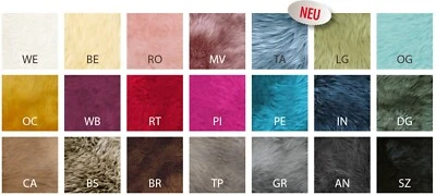 Heitmann Australisches Merino-Lammfell, 100cm Fell bunt farbig  - Bild 1 von 4
