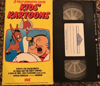 Popeye Sailor Ali Baba Forty Thieves Kick In Time Cheese Burglar VHS Video  - Image 1 of 2