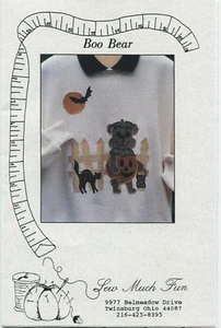 Boo Bear Applique Sweatshirt Pattern by Sew Much Fun - Picture 1 of 2
