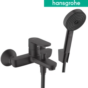 Hansgrohe Vernis Blend Badewannenarmatur schwarz Wannenarmatur Wanne Handbrause - Bild 1 von 6