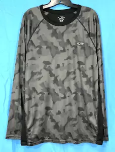 C9 BY CHAMPION Duo Dry BLACK/GRAY Pixel Camo LONG SLEEVE Athletic T-SHIRT Sz XL - Picture 1 of 5