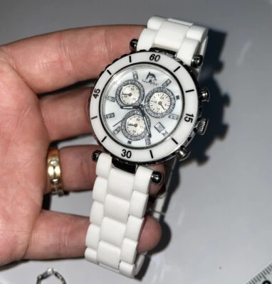 Reloj Techno Master de cerámica blanco para mujer Foto 1 de 4