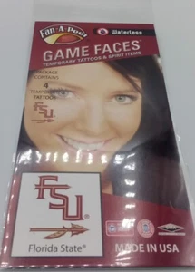 Florida State 12 count Face & Body Decals Temp Tattoos NCAA Licensed - Picture 1 of 2