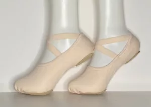 Angelo Luzio 248A Remie 4 Way Stretch Ballet Slipper Peach - Picture 1 of 9