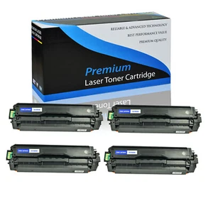 4 PK Toner Black for Samsung C1860FW C1810W CLP-415NW CLX-4195FW CLT-K504S 504S - Picture 1 of 24
