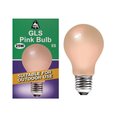 BELL 01529 - 25W 240V ES E27 GLS Pink Coloured Outdoor - Image 1 of 2