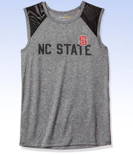 Camp David NCAA NC State Wolfpack Breeze ärmelloses T-Shirt mit Netzeinsatz - L - Bild 1 von 1