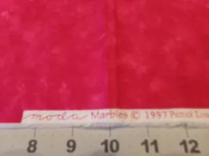 1 1/2YD X 44" VINTAGE MODA MABLES PATRICK LOSE RED/ROSE TONE-ON-TONE #6166 - Picture 1 of 3