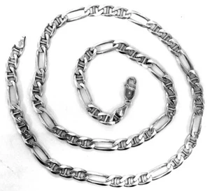 Atractiva cadena Figarucci de plata de ley .925 tamaño 25" - Imagen 1 de 3