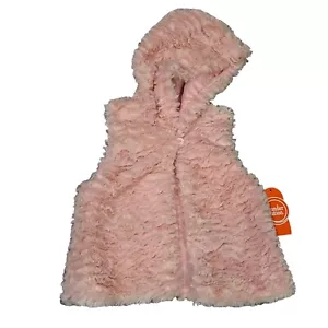 Chaleco de piel sintética Wondernation rosa niñas talla 3T - Imagen 1 de 6
