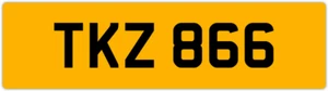 TKZ 866 T 3x3 DATELESS PRIVATE NUMBER PLATE TOM TONY TEL TOD TODD TAM TAJ TRACE - Picture 1 of 1
