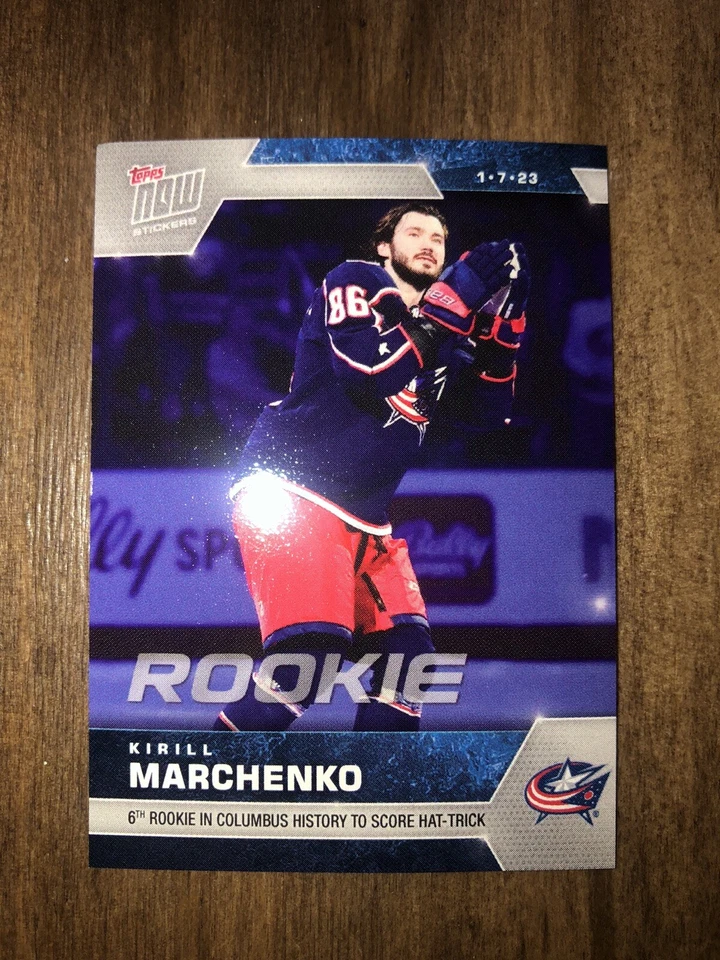 KIRILL MARCHENKO 2022-23 Topps Now Stickers ROOKIE Print Run #/484 (#143) - Image 1 of 2