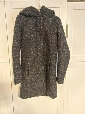 Kapuzenmantel ONLY Filz schwarz/grau Größe XS - Bild 1 von 3