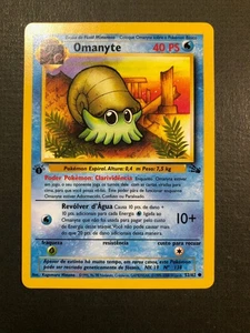 Pokémon [Portuguese] Omanyte 52/62 1st Edition Fossil Set 2000 NM - Picture 1 of 6