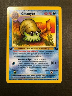 Pokémon [Portuguese] Omanyte 52/62 1st Edition Fossil Set 2000 NM - Image 1 of 4