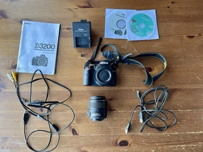 Nikon D3200 Digital SLR Camera 24.2MP Black Bundle - Image 1 of 4