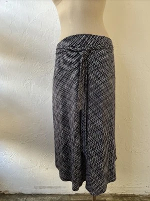 Tommy Bahama Falda Midi XS Azul Marino Elastizada Viscosa Boho Hippie Playa Ropa de Resort Foto 1 de 4