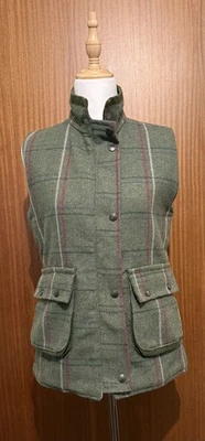 Walker & Hawkes Ladies Derby Tweed Bodywarmer Waistcoat Gilet Jacket UK 8 - Image 1 of 4