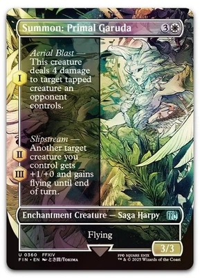 Summon: Primal Garuda (Borderless) #360 (Foil) (NM) Final Fantasy FIN Magic MTG - Image 1 of 2