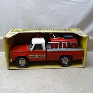 Vintage Nylint Rescue Pumper No. 411 In Box, Pressed Steel Toy Vehicle  - Picture 1 of 7