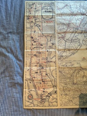 New York Socony (Standard Oil) 1935 Road Map - Pictorial Map of NYC Manhattan - Image 1 of 4