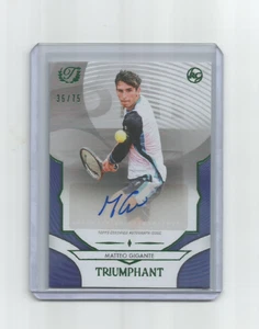 MATTEO GIGANTE 2025 TOPPS TRIUMPHANT TENNIS BLUE PARALLEL AUTO RC CARD #35/75 - Picture 1 of 1